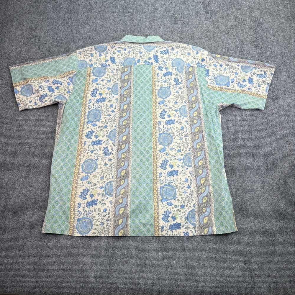 Tori Richard Shirt Mens Large Button Up 100% Cotton Lawn Short Sleeve USA Made - Picture 9 of 10